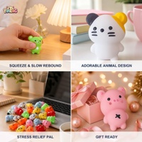 Mini jouet anti-stress personnalisé en forme d'animal (Panda, Tigre, Cochon) en TPR, sensoriel et fidget, pour enfants de 5 à 7 ans et adultes, idéal pour les cadeaux de fête, vente en gros