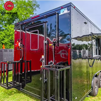 Kiosque mobile Chariot distributeur d'aliments Crème glacée BBQ Restaurant Mobile Food Truck Concession Fast Food Remorque à vendre