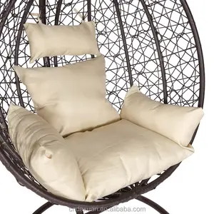 Cadeira de rattan suspensa para ovos, cesto de ninho de pássaro de alta qualidade, design moderno, venda de fábrica para móveis de exterior
