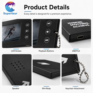 Tarjeta de Visita Digital Superlieur Ultra Delgada, Portátil, del Tamaño de una Tarjeta de Crédito, con Pantalla LCD de 2.4 Pulgadas, para Promoción de Marcas de Lujo - Product Image 4
