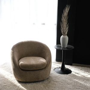 Poltrona Girevole a 360° per Soggiorno, Vendita all'Ingrosso °   Poltrona Girevole Decorativa a Forma di Botte - Product Image 6