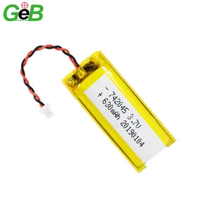 매력적인 2016 GEB 742045 630mah 3.7v 리튬 배터리 세계 최고의 판매 제품