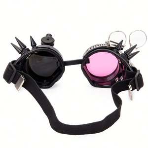 แว่นตาคอสเพลย์แนววินเทจสไตล์วิคตอเรียนตอกหมุดสำหรับปาร์ตี้พังก์พร้อมไฟ LED แว่นตาสตีมพังค์ผลิตจากโรงงาน2019 - Product Image 5