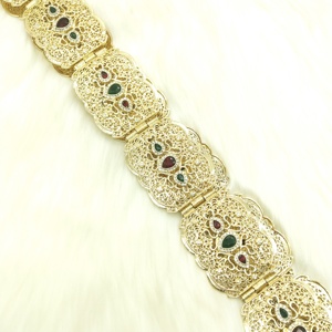 Arap gelinlik altın kaplama zincir aksesuarları ile fas kemer R konfeksiyon takı gelen özelleştirilebilir uzunluk - Product Image 1