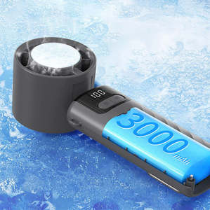 New high-speed <b>handheld</b> <b>fan</b> with cooling function 100 speed settings mini USB <b>fan</b> foldable digital display portable cooling <b>fan</b> - Product Image 2