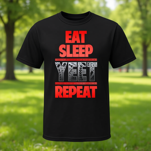 T-shirt promotionnel pour femmes Eat Sleep Yeet Repeat - Product Image 2