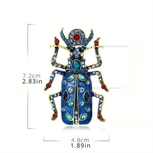 Broche <span class=keywords><strong>Scarab</strong></span> en émail pour hommes et femmes Broche en strass insecte Accessoires pour coccinelle - Product Image 4