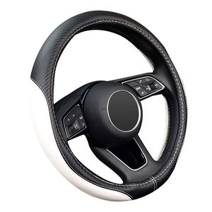 Funda <span class=keywords><strong>de</strong></span> cuero <span class=keywords><strong>de</strong></span> microfibra para volante <span class=keywords><strong>de</strong></span> coche, Protector Universal antideslizante <span class=keywords><strong>de</strong></span> 15 pulgadas, color negro - Product Image 6