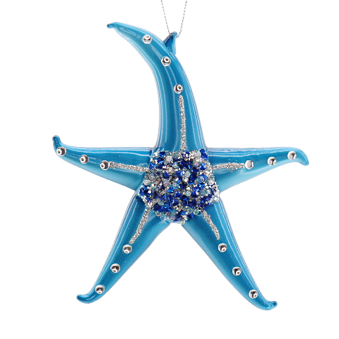Имитация морской жизни, стеклянные поделки, морская звезда, подвесное украшение для дома, детские подарки, звездное украшение, рождественские украшения, поставки