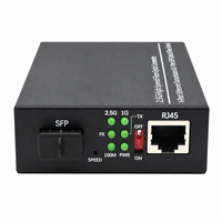 Convertisseur de média fibre optique SFP 2.5G OEM ODM 1 RJ45 1 Port Fibre Monomode Multimode pour FTTH CCTV Centre de Données 100M 1000M 2500Mbps