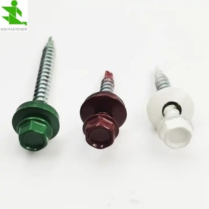<span class=keywords><strong>Tornillo</strong></span> autoperforante de <span class=keywords><strong>cabeza</strong></span> <span class=keywords><strong>hexagonal</strong></span> galvanizada de metal <span class=keywords><strong>tornillo</strong></span> para techo con arandela de goma - Product Image 2