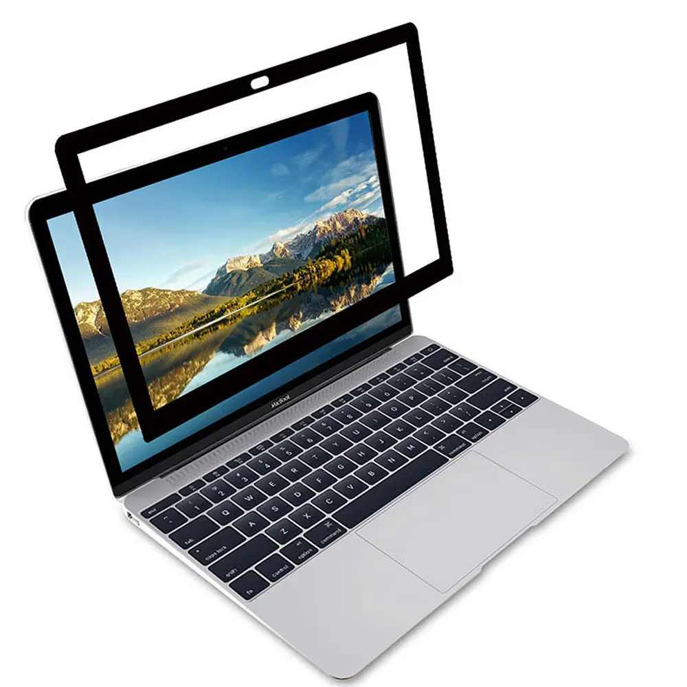 Betterconn kolay yapıştır hiçbir kabarcık ekran koruyucu film için siyah çerçeve geç 2012/13/2014/erken 2015 MacBook pro Retina 13 inç