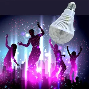 85-265V RGB LED Lampu Panggung E27 5W 9W Auto Berputar Lampu LED KTV Bar Disco pesta Dansa Lampu Bola Kristal Natal Holiday Light