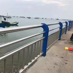Atacado ponte segurança aço inoxidável tubo barreira ponte aço guardrail