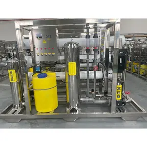 Purificador de filtro de agua industrial RO, plantas de tratamiento de agua, sistema de ósmosis inversa para agua salobre, Auto PLC 6m3 por hora