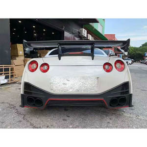 Aileron de coffre arrière en fibre de carbone véritable style TS avec lumière LED <span class=keywords><strong>rouge</strong></span> pour Nissan <span class=keywords><strong>GT</strong></span>-R R35 09-25 - Product Image 5