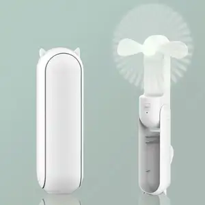 Factory OEM ODM Travel, Outdoor Mini USB Fan and Power Bank and LED Torch 3 IN 1 Portable USB Rechargeable Handheld Small Fan/