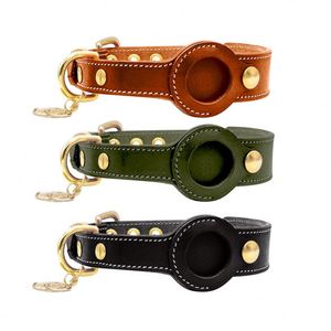 YY Genuine Leather Dog Collar Durable Adjustable Dog Collar Retro Blush <b>Pink</b> Dog Collar for <b>GIfts</b> - Product Image 1