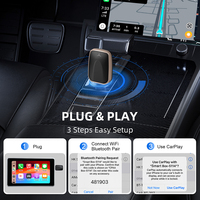 Adaptador inalámbrico Rhythm CarPlay BT Android Auto Dongle con actualización OTA Sistema de audio sin demora para automóviles