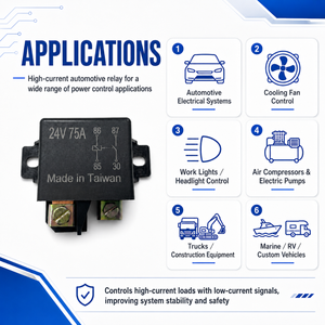 24VDC 75A Automotive <b>Relay</b>, SPST-NO | P004-201-0018 - Product Image 4
