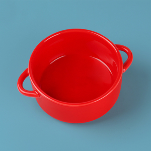 Wholesale Ceramic Red Round Soup Cooking <strong>Pot</strong> <strong>Small</strong> Porcelain Stew <strong>Pot</strong> With Handles &amp; <strong>Lid</strong> - Product Image 5