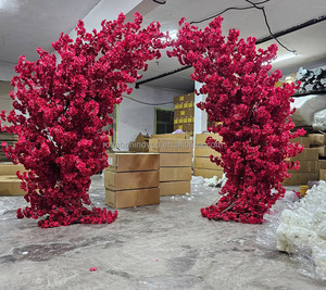 Décoration d'entrée de mariage, <span class=keywords><strong>fleurs</strong></span> artificielles de bougainvillier blanc, rouge vin, rose, fuchsia, <span class=keywords><strong>arbre</strong></span> à <span class=keywords><strong>fleurs</strong></span> de cerisier - Product Image 3
