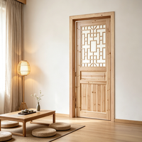 Bulk Custom Solid Fir Wood Lattice Door Various Sizes Timber Door for Global Distributors