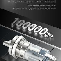 ABILKEEN Factory 16mm/19mm/22mm llave de perilla giratoria interruptor impermeable 2/3 posiciones Botón de interruptor de llave de selección de enganche momentáneo