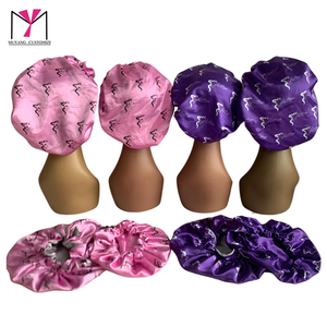 Bonnet en satin personnalisé Muyang, vente chaude, logo imprimé, luxe, en soie ou en tissu pour cheveux - Product Image 1