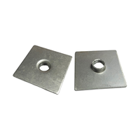 Heavy Duty Carbon Steel Square Tube Insert with M10 M12 M16 Threaded Nut for Adjustable Leveling Feet OEM Tube Fittings