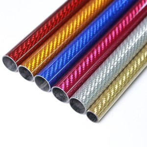 Tubo de Fibra de Carbono 100% Enrollado, Colorido, de Fabricante Chino - Product Image 2
