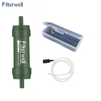 Kit d'équipement de survie tactique, ensemble complet avec filtre à eau, paille, purificateur, matériel de plein air
