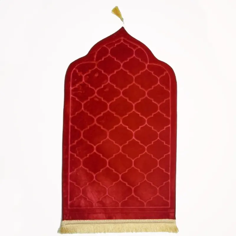 Tappeto di preghiera musulmana di alta qualità stile islamico di nappe di tacchino per la preghiera morbida islamica