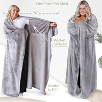 Couverture en flanelle épaisse et confortable à porter, idéale pour le canapé ou la chaise, design personnalisé, couverture chaude en polaire pour l'hiver