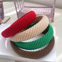Bandeau large simple coréen bandeau couleur bonbon maquillage élastique tempérament accessoires de cheveux lavage visage bandeau