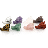 Cristal naturel en gros en vrac artisanat cristal Mini tête de dragon sculpture pour esprit guérison Souvenirs cadeau