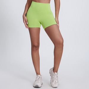 Logotipo personalizado gran oferta cintura alta tamaño bolsillo de compresión señoras entrenamiento al aire libre deportes correr desgaste pantalones cortos de Yoga para Mujeres - Product Image 5