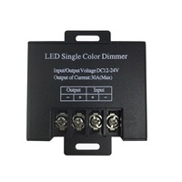 Contrôleur de barre lumineuse LED basse tension 12-24V avec variateur de lumière RF 11 touches 30A, portée 100m et garantie 1 an
