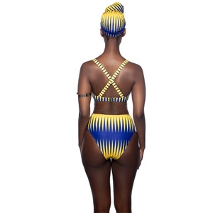 Conjunto <span class=keywords><strong>de</strong></span> Bikini a Rayas Sexy para <span class=keywords><strong>Mujer</strong></span>, <span class=keywords><strong>Traje</strong></span> <span class=keywords><strong>de</strong></span> Baño <span class=keywords><strong>de</strong></span> 3 Piezas con Top Bandeau y Cintura Alta, Ropa <span class=keywords><strong>de</strong></span> <span class=keywords><strong>Playa</strong></span> Personalizada para Verano - Product Image 2
