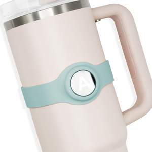 Anillo de Silicona para AirTag con Decoración Circular Metálica de la A a la Z para Accesorios de Vaso Stanley de 40 oz - Product Image 1