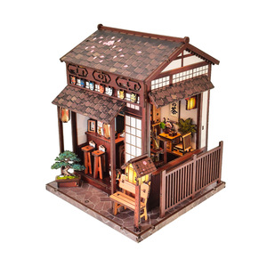 Kit de <span class=keywords><strong>maison</strong></span> <span class=keywords><strong>miniature</strong></span> en bois de cerisier - <span class=keywords><strong>Maison</strong></span> de poupée <span class=keywords><strong>miniature</strong></span> en bois avec miniatures détaillées et livres décoratifs - Product Image 6