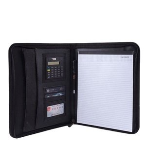 Custom Zipper PU Leather <b>A4</b> Presentation Folder Custom Logo for Automotive Insurance Corporate Gifts Promotional Advertising - Product Image 1