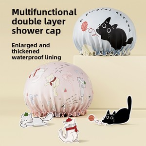 Gorro de Ducha Zenidoo de Lujo, Doble Capa, Grueso, Impermeable, para Adultos, Nuevo Diseño para Uso Doméstico, Venta al Por Mayor - Product Image 2