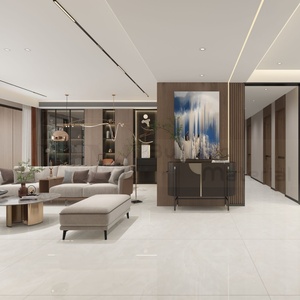 Piastrelle in Gres Porcellanato Lucido 1200x2400mm Spessore 9mm per Villa Appartamento Hotel Officina Design Moderno Effetto Pietra - Product Image 5