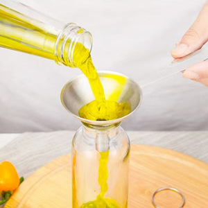 Stainless Steel Funnel 3 Piece Set Mini Kitchen Oil Pourer Multi Functional Wine Funnel Household Cooking Tool - Product Image 1