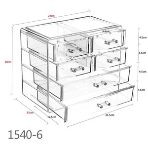 Scatole per cassetti in acrilico trasparente impilabile di grandi dimensioni con contenitore Multideck per frigorifero