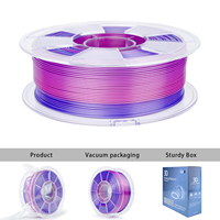 Filament magique 3D ZIRO, filament PLA en soie tricolore, 3 couleurs en 1, tige en plastique pour impression 3D, 1,75 mm, filament pour imprimante 3D