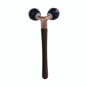Rodillo de jade de doble cabezal en forma de Y, de color negro, multifacético, para uso doméstico, para lifting facial. - Product Image 5