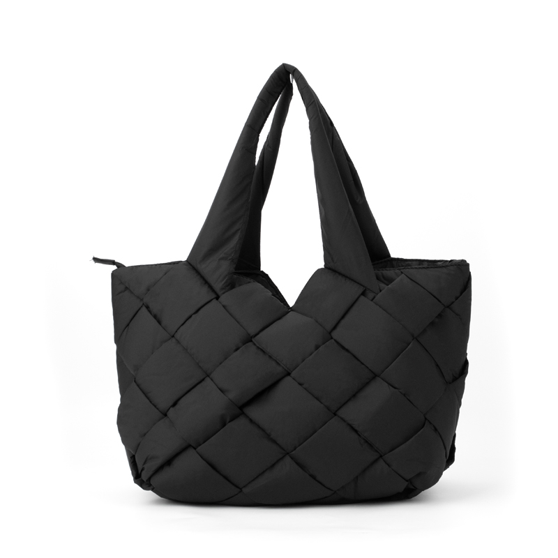 ★EMS★ GLOSSY PADDED TOTE BAGBLACK B011049-black_01.jpg?v=1629963253