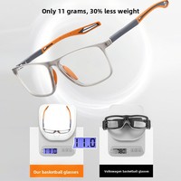 Lunettes de sport de basketball TR90, monture intégrale, résistantes aux chocs, antidérapantes, protection oculaire pour l'entraînement, modèle S1019